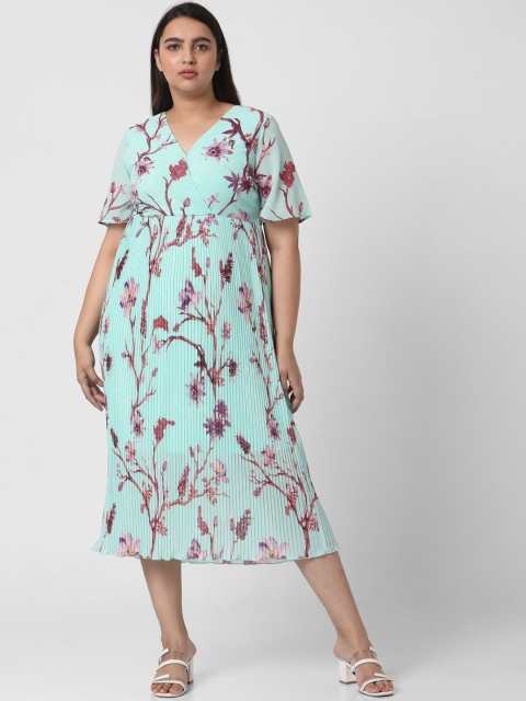 

Vero Moda Woman Green Floral Midi Dress