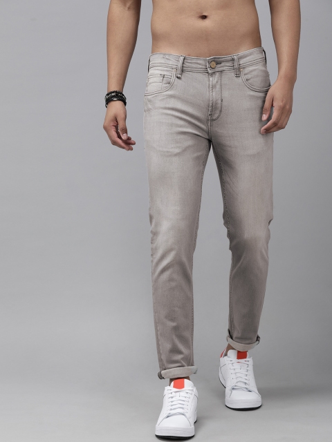 

The Roadster Lifestyle Co Men Grey Slim Fit Light Fade Stretchable Jeans