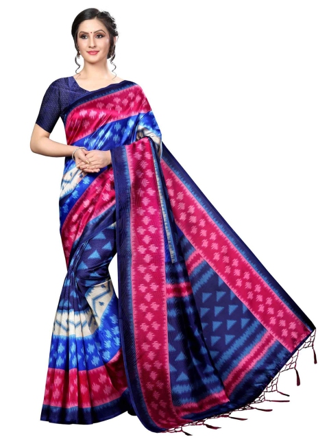 

MOKSHA DESIGNS Pink & Blue Pure Silk Banarasi Handloom Saree