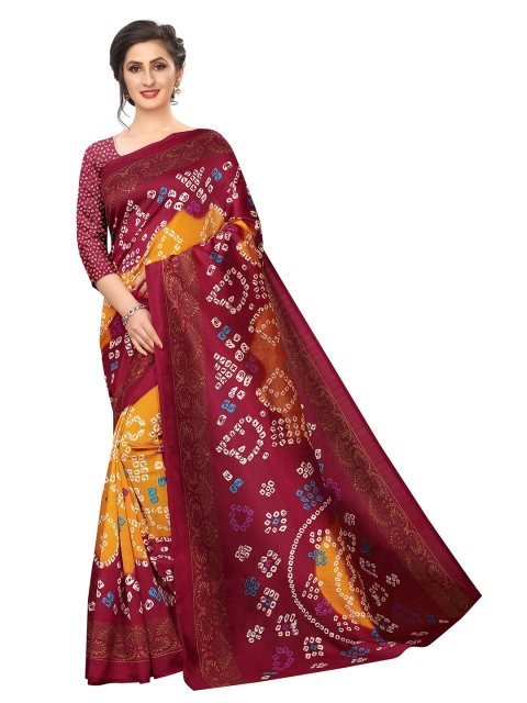 

MOKSHA DESIGNS Multicoloured Bandhani Pure Silk Saree, Multi