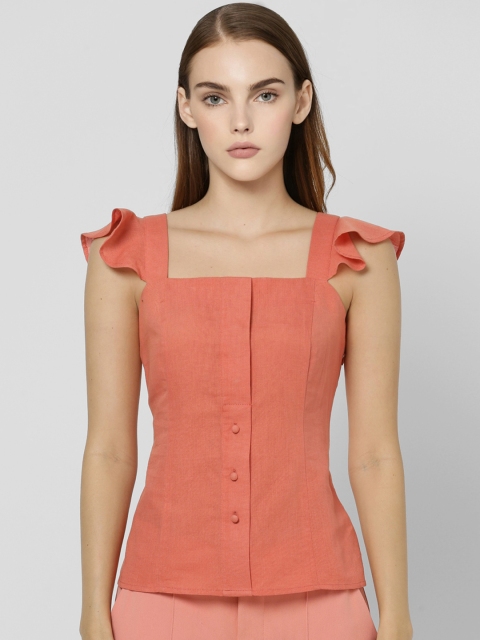 

Vero Moda Peach-Coloured Regular Top