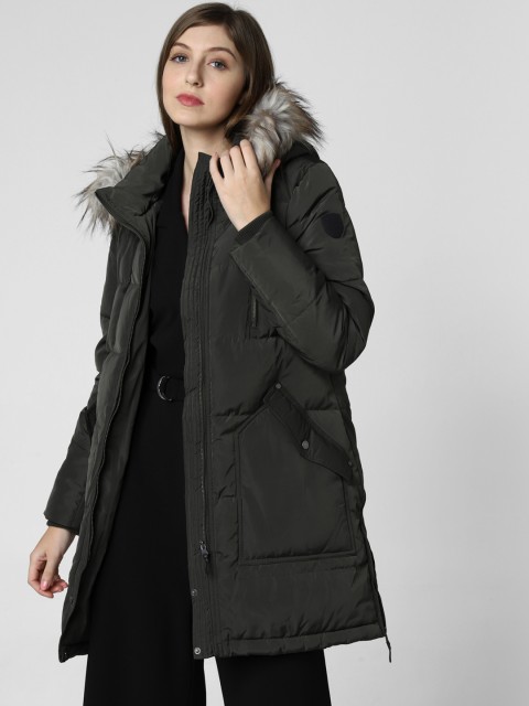 

Vero Moda Women Grey Longline Padded Jacket