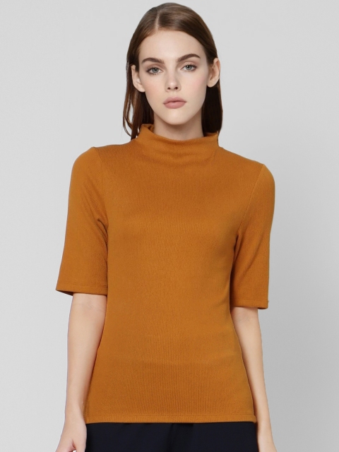 

Vero Moda Brown Ribbed High Neck Knitted Regular Top