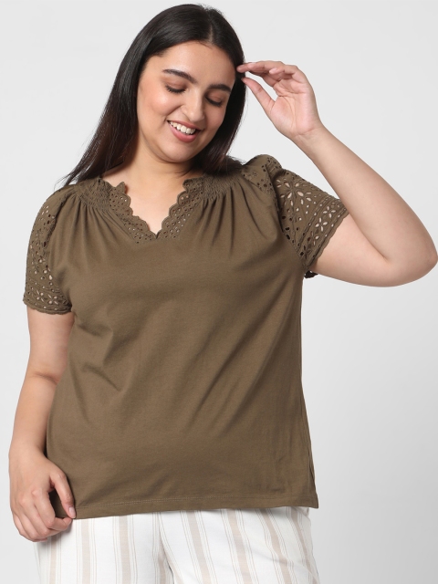 

Vero Moda Women Olive Green Regular Top