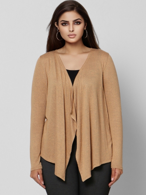 

VERO MODA CURVE Women Brown Waterfall Shrug