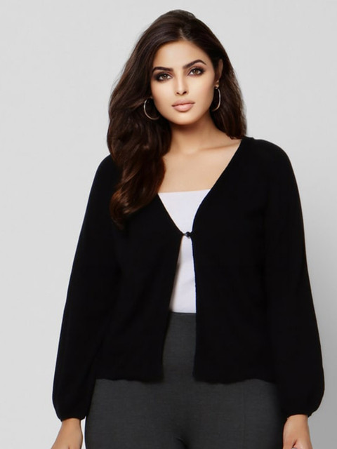 

VERO MODA CURVE Women Black Cardigan