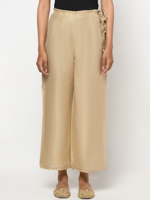 

Fabindia Women Beige Parallel Ethnic Trousers