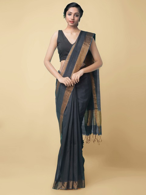 

Unnati Silks Black Woven Design Art Silk Saree