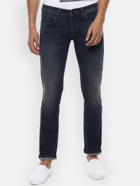 

Louis Philippe Jeans Men Navy Blue Slim Fit Light Fade Jeans
