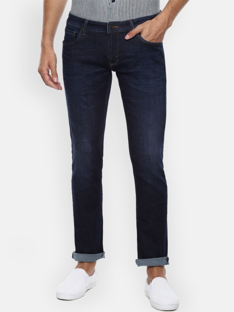 

Louis Philippe Jeans Men Navy Blue Slim Fit Light Fade Jeans