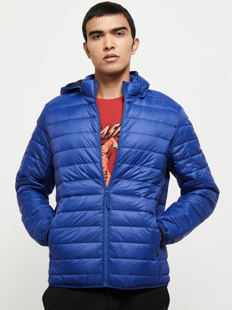 

max Men Blue Puffer Jacket