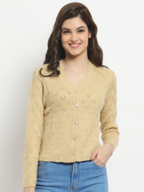

HALTON HILLS Women Cream-Coloured Cardigan