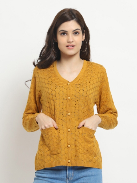 

HALTON HILLS Women Mustard Cardigan