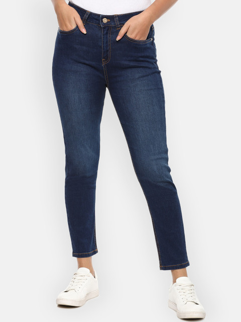 

Van Heusen Women Navy Blue Slim Fit Light Fade Jeans