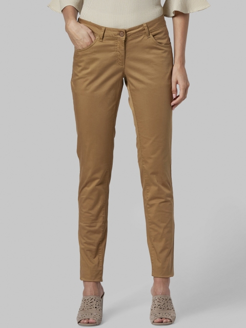 

Park Avenue Woman Women Brown Tapered Fit Trousers