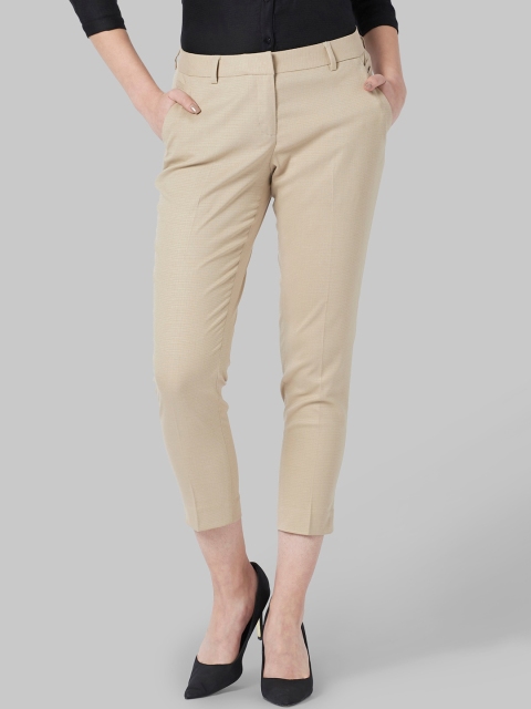 

Park Avenue Woman Women Beige Tapered Fit Cigerette Trousers