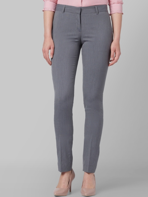 

Park Avenue Woman Women Grey Slim Fit Formal Trousers