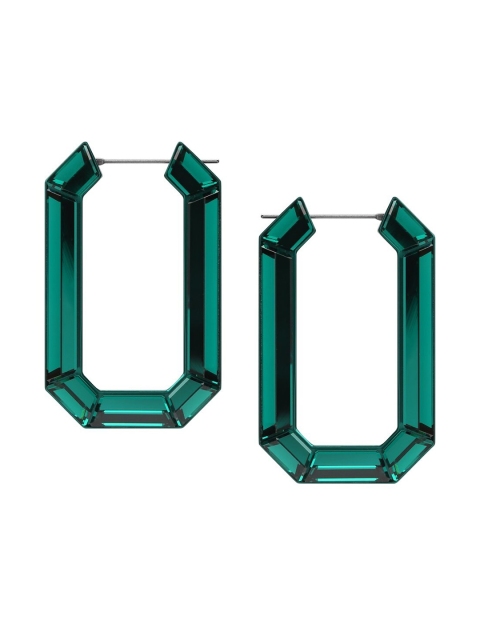 

SWAROVSKI Green Contemporary Hoop Earrings