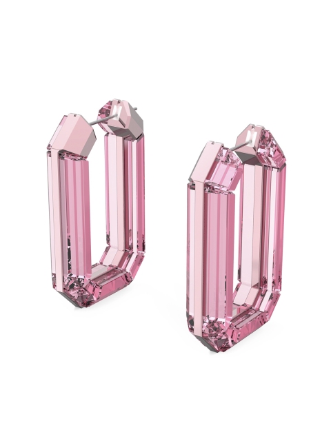 

SWAROVSKI Pink Geometric Hoop Earrings