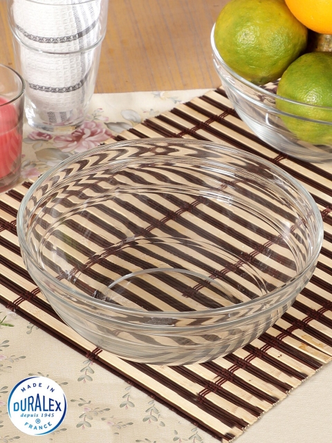 

DURALEX Transparent 3 Pieces Glass Glossy Bowls