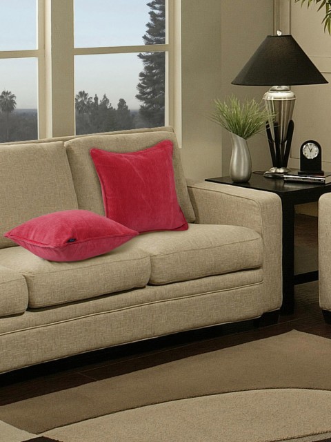 

S9home by Seasons Pink Set of 2 16'' x 16'' Square Cushion Covers