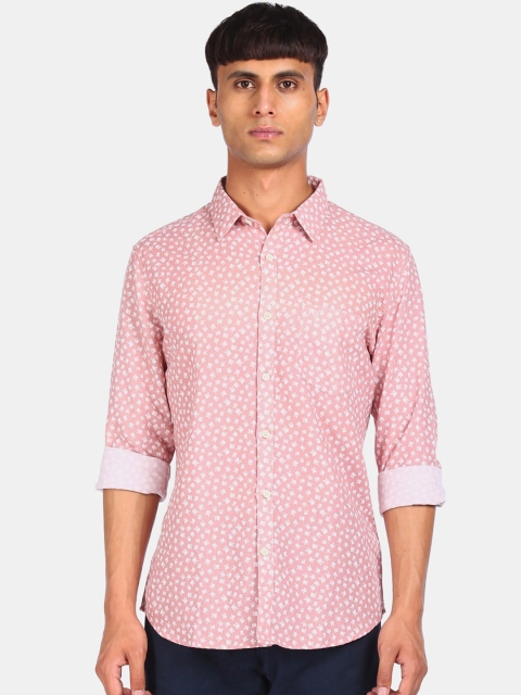 

AD By Arvind Men Pink Floral Opaque Printed Casual Shirt