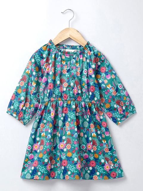 

Ed-a-Mamma Teal Green Floral Dress