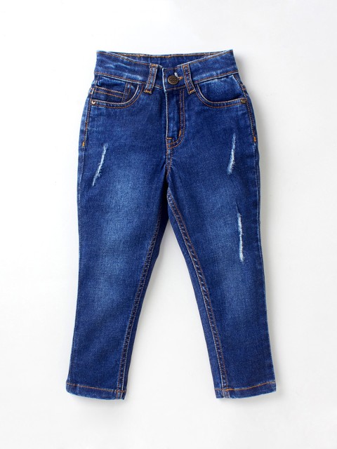 

Ed-a-Mamma Boys Blue Low Distress Light Fade Sustainable Stretchable Jeans