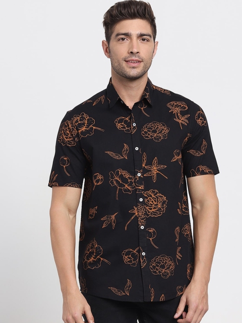 

Bewakoof Men Black Floral Opaque Printed Casual Shirt