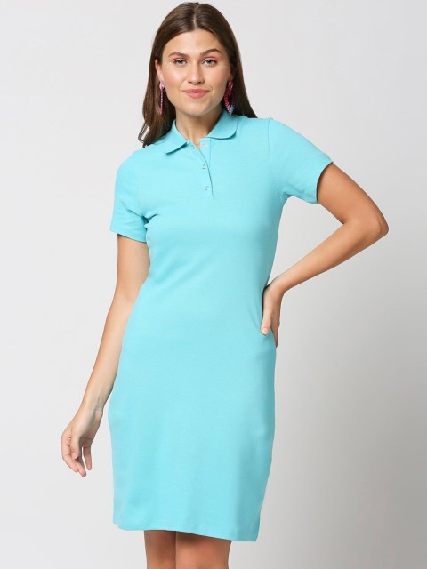 

Bewakoof Woman Blue T-shirt Dress