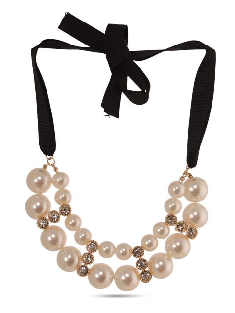 

FLYING BERRY Gold-Toned & White Gold-Plated Pearls Necklace