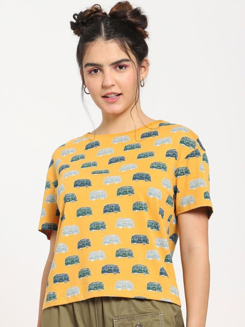 

Bewakoof Yellow Regular Top