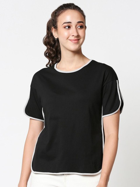 

Bewakoof Women Black T-shirt