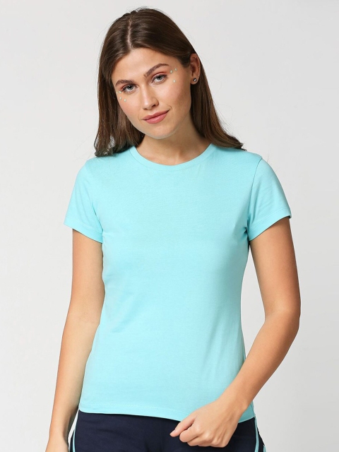 

Bewakoof Women Blue Pockets T-shirt