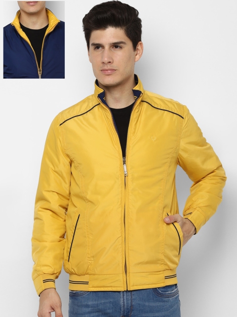 

Allen Solly Men Navy Blue Yellow Reversible Padded Jacket