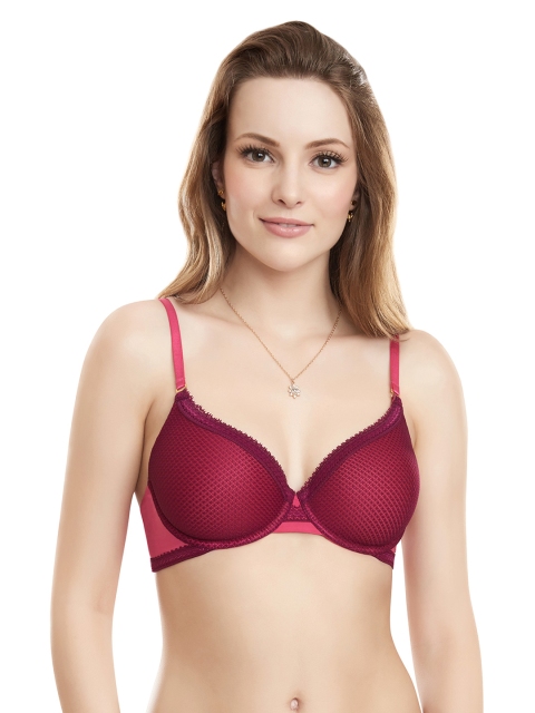 

Amante Maroon Full-Coverage T-shirt Bra BRA26501