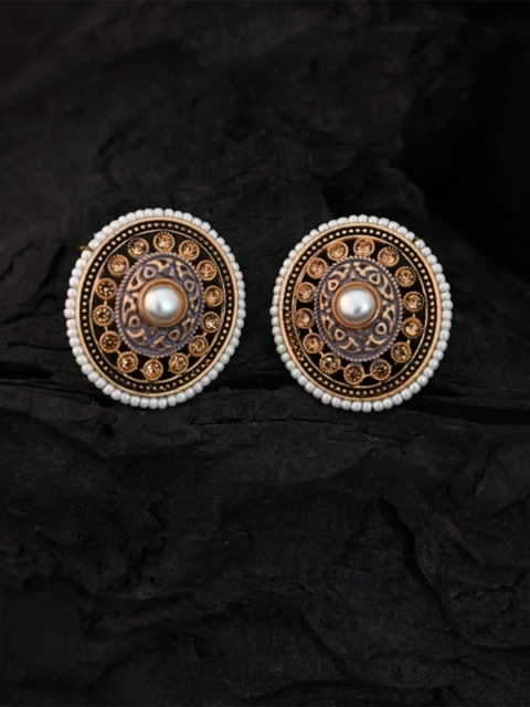 

justpeachy Grey Oval Studs