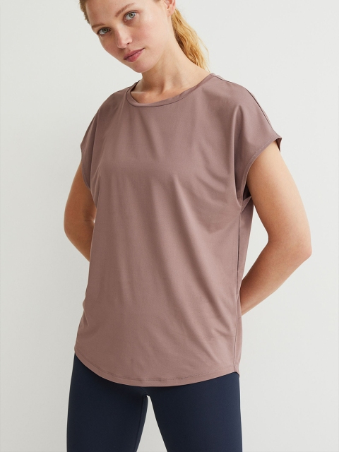 

H&M Women Pink Solid Sports Top