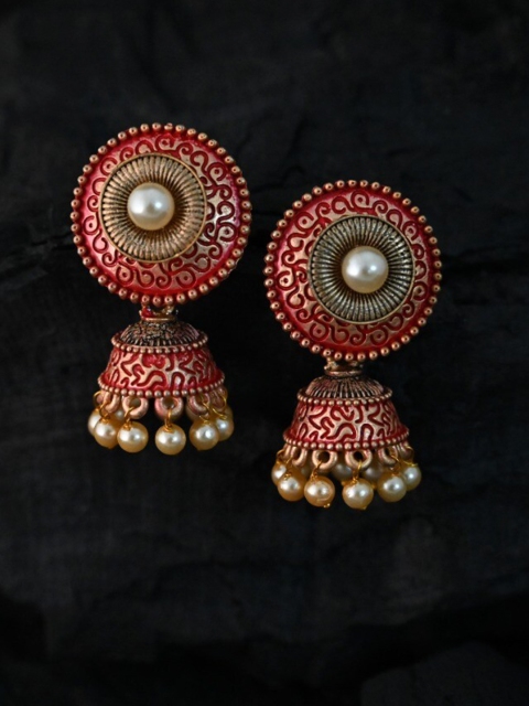 

justpeachy Pink Classic Jhumkas