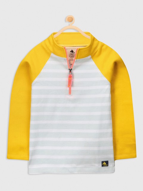

Cherry Crumble Kids Yellow Striped Sweatshirt