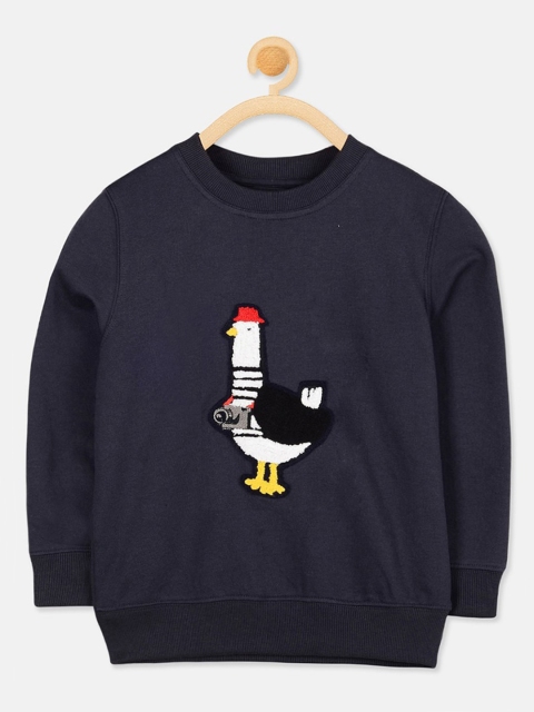 

Cherry Crumble Boys Navy Blue Printed Sweatshirt