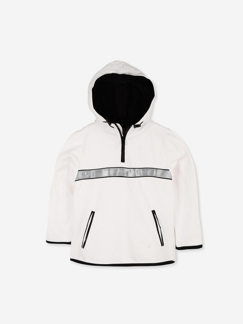 

Cherry Crumble Boys White Hooded Sweatshirt