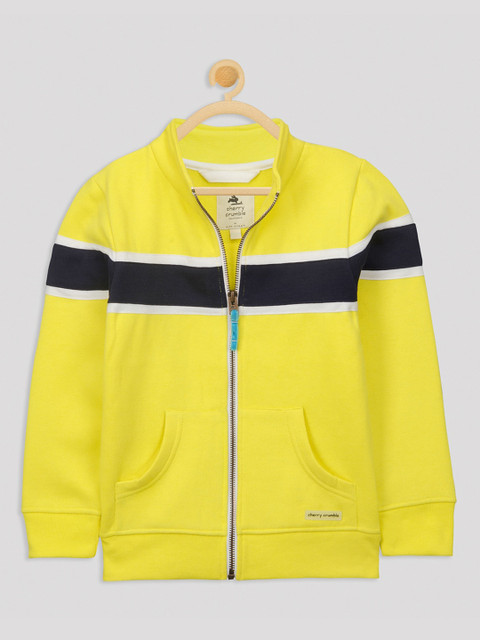 

Cherry Crumble Unisex Kids Yellow Striped Sweatshirt