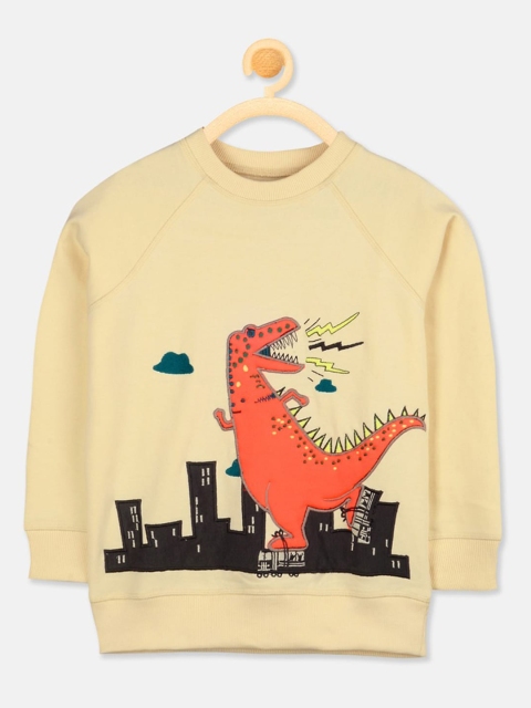 

Cherry Crumble Boys Cream-Coloured Printed Sweatshirt