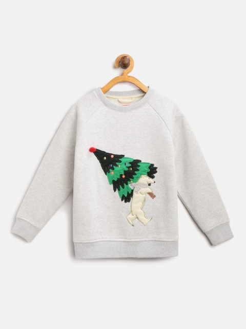 

Cherry Crumble Unisex Kids Grey Embroidered Sweatshirt