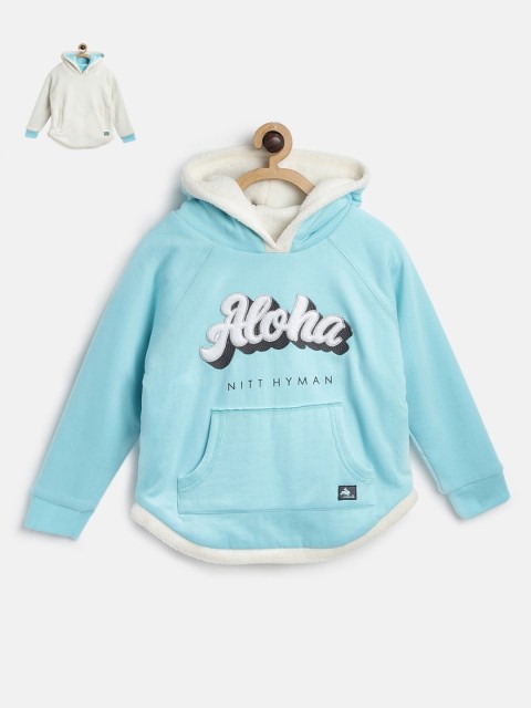

Cherry Crumble Unisex Kids Blue Hooded Sweatshirt