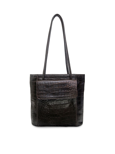 

Hidesign Brown Animal Textured Leather Structured Shoulder Bag