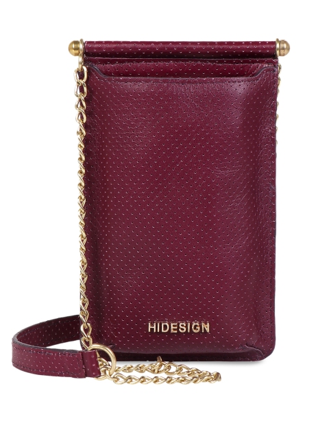 

Hidesign Nude-Coloured Textured Leather Structured Sling Bag