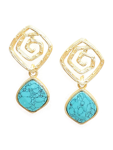 

Biba Turquoise Blue Contemporary Drop Earrings