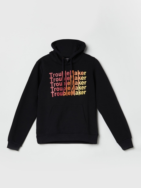 

max Boys Black Printed Sweatshirt
